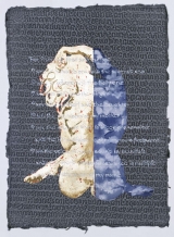 <h5>Sacred Prostitute</h5><p>Gold leaf, watercolor and sand on Thai paper. 30" x 22". </p>