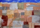 <h5>Allegory</h5><p>Sand and acrylic on canvas, 68" X 96". 2010. </p>